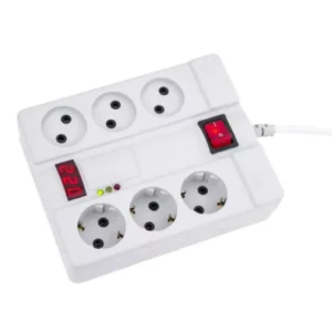 محافظ چند راهی برق 6 خانه پارت الکتریک PE2160 با کابل ۱٫۸ متری