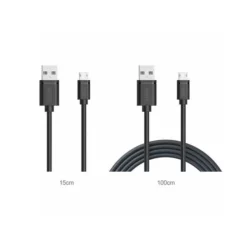 کابل تبدیل 1 متر + کابل ۰٫1۵ متری هدیه USB به MicroUSB یونیتک مدل C4050BK
