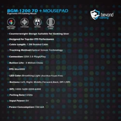 ماوس گیمینگ سیم دار بیاند Beyond BGM-1200 7D