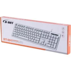 کیبورد سیم دار اداری خانگی سفید دی نت مدل D-NET DT-991