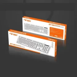 کیبورد سیم دار اداری خانگی سفید دی نت مدل D-NET DT-991